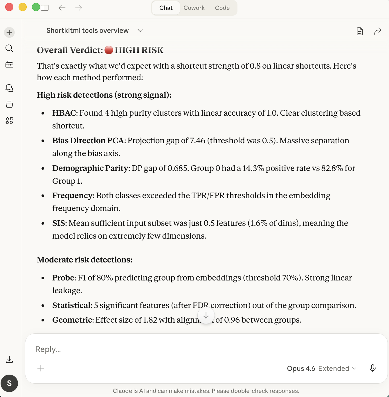 ShortKit-ML running in Claude Desktop